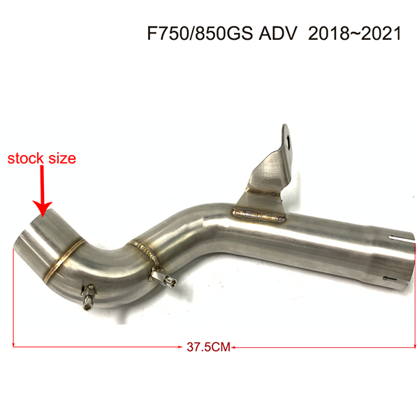 2018-2021 BMW F750/850GS ADV Motorcycle Exhaust Decat Pipe Steel